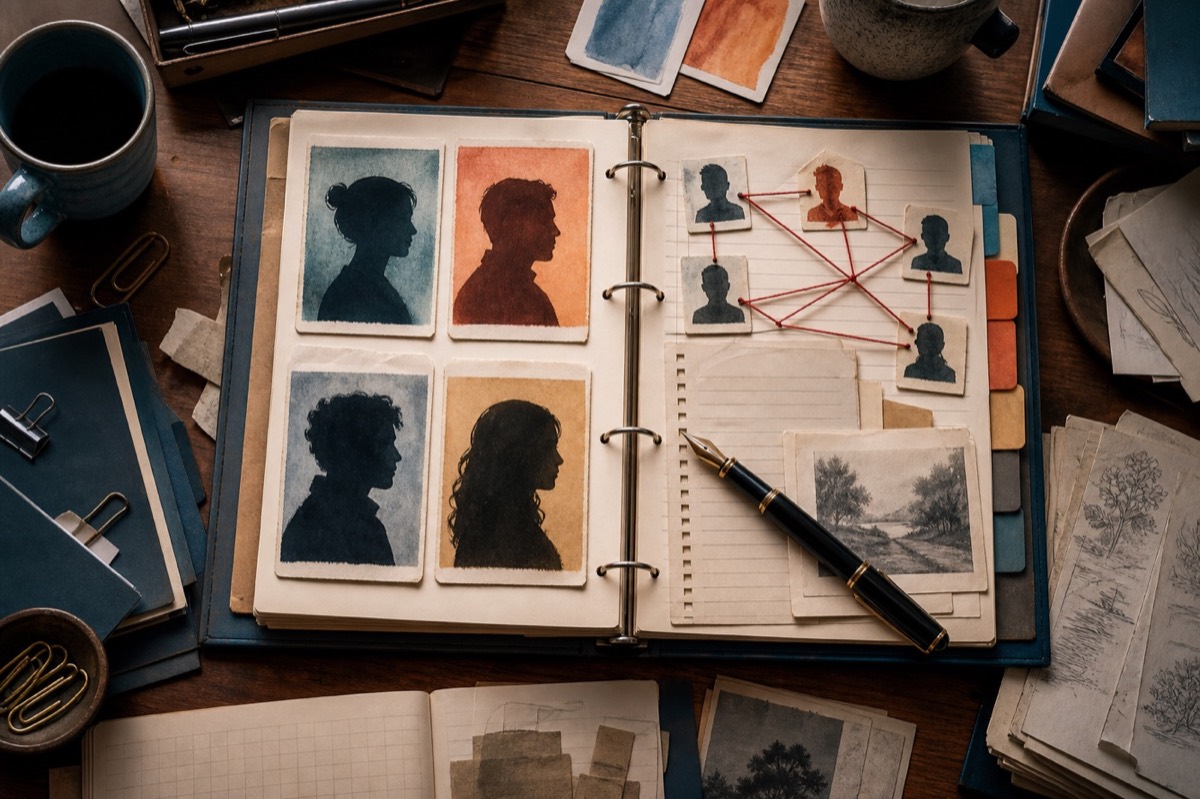 ManuBook blog image: Character sheets for fiction that improve the actual story