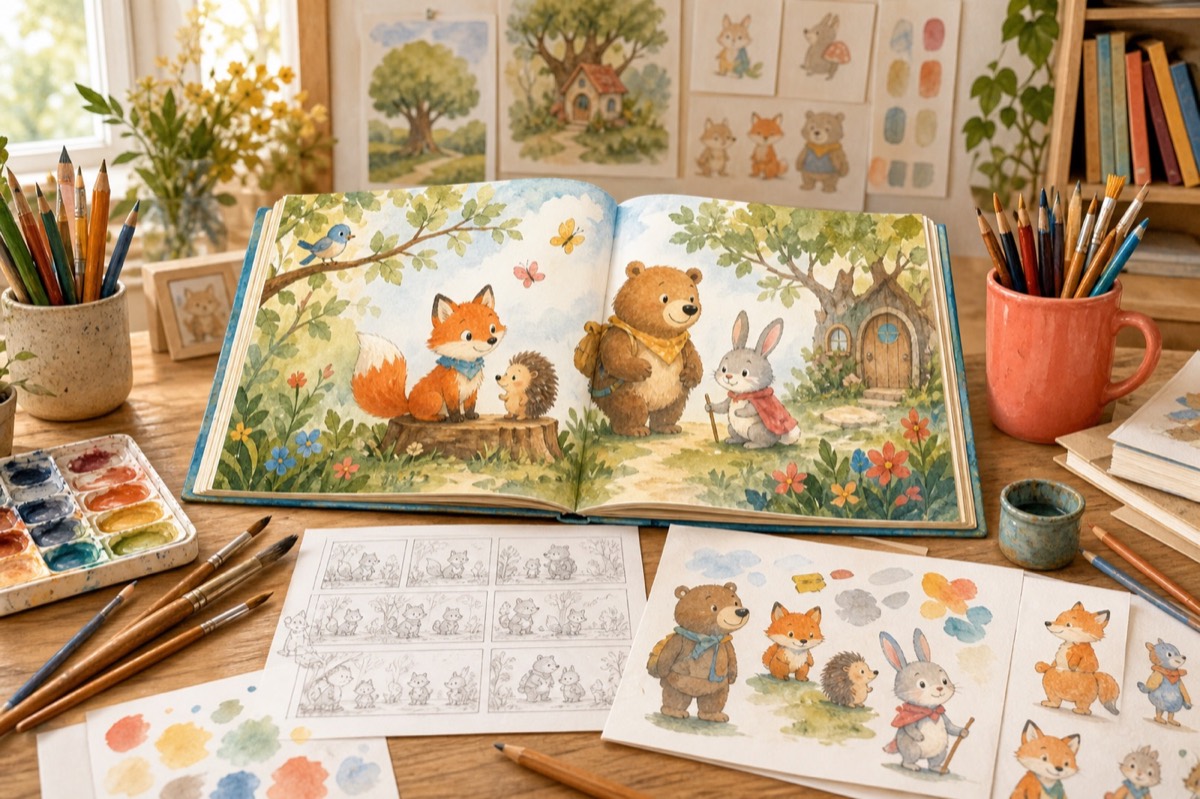 ManuBook Blogbild: Kinderbuch erstellen: Von der Idee bis zum fertigen Buch
