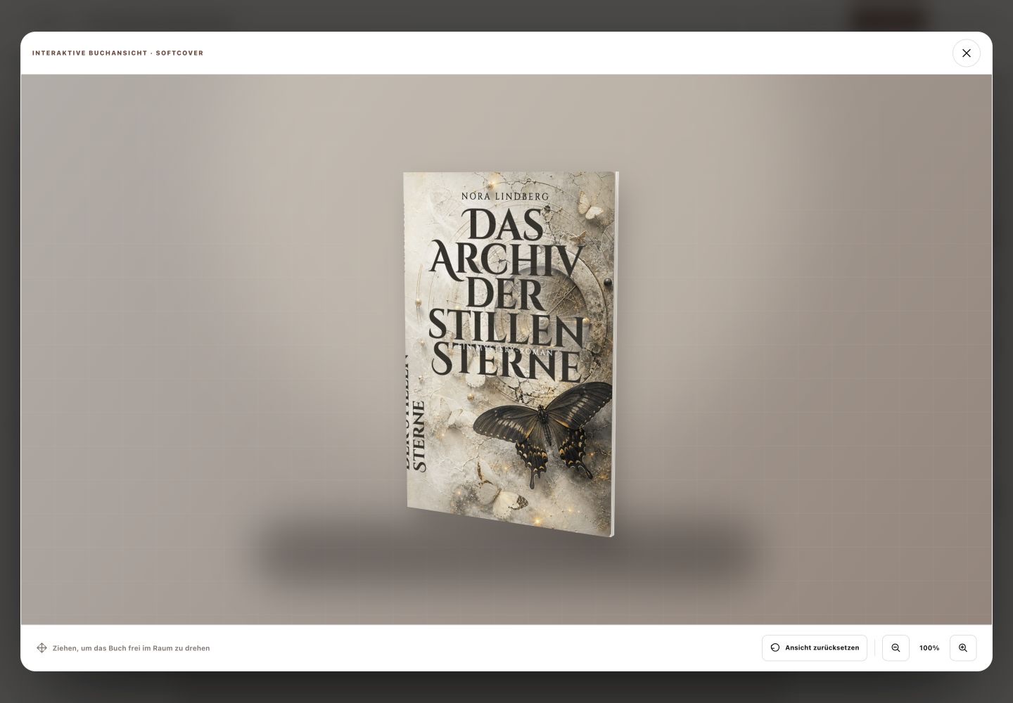 Interactive 3D book preview and export choices